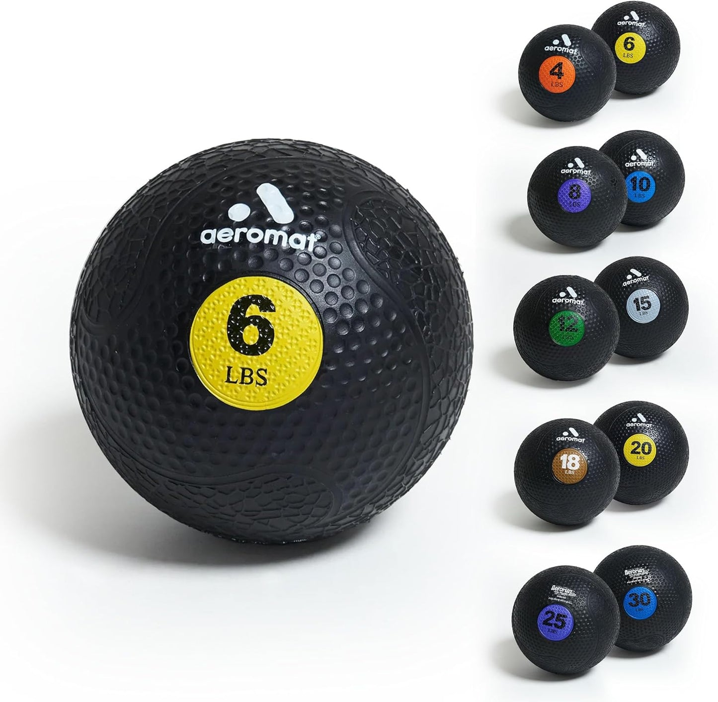 Aeromat Extreme Elite Medicine Balls for Exercise - 10" Diameter Workout Ball, Weighted Balls for Exercise, Weight Ball, Color-Coded Med Balls