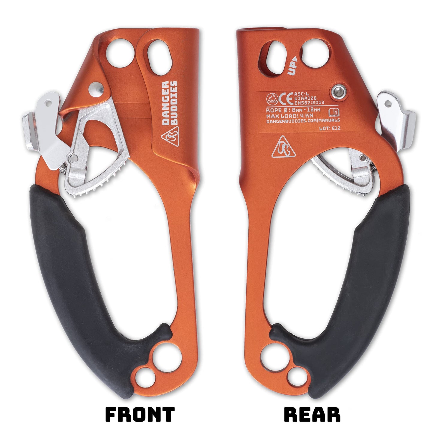 Danger Buddies Climbing Hand Ascender - UIAA Approved Ascension Device (Left & Right)