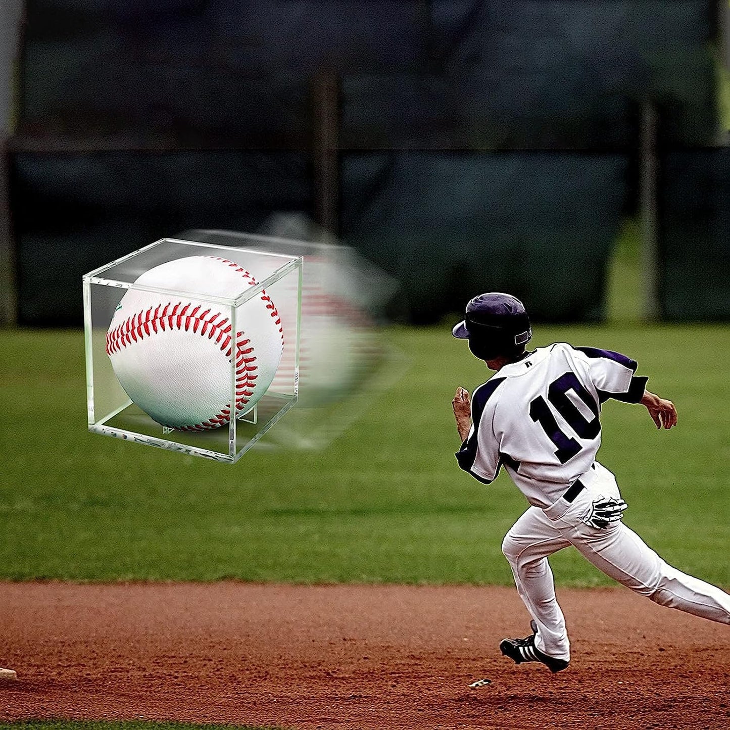 Danodoi Baseball Display Case UV Protected Acrylic Clear Baseball Holder Square Cube Ball Protector Memorabilia Autograph Display Box for Official Size Baseball