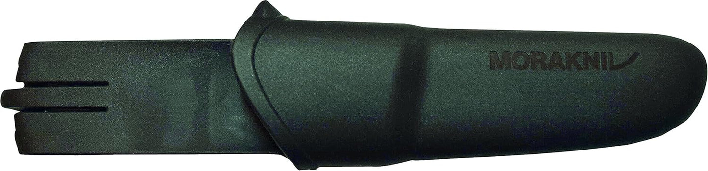 Morakniv Craftline Electrician Trade Knife with Stainless Steel Blade and Plastic Sheath, 1.3-Inch