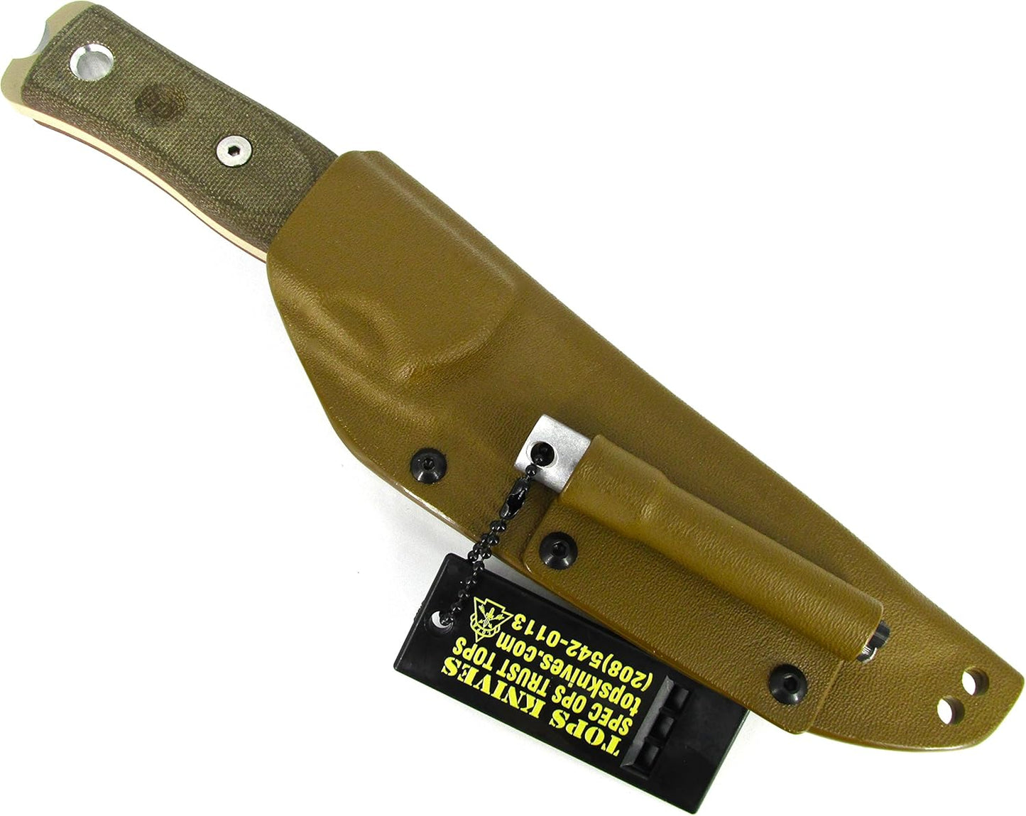 Tops B.O.B. Brothers of Bushcraft Survival Knife - BROS-TAN (Coyote Tan)