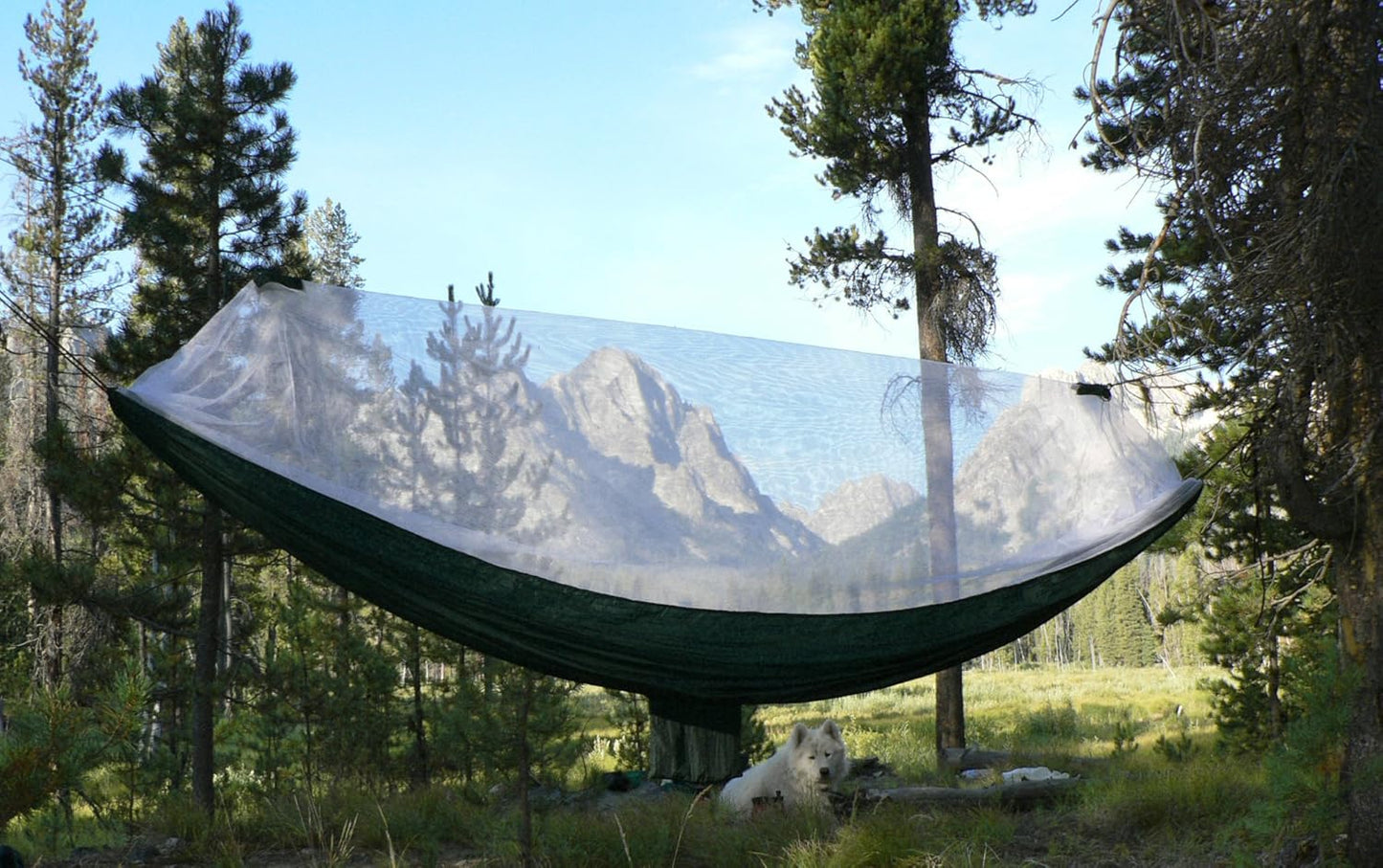 Hammock Bliss Mosquito Free Hammock Bliss – Camping Hammock with Bug Screen Mossy Netting Canopy - Integrated Suspension 100' / 250 cm Rope Per Side - Make Hammock Camping A Bug Free Experience