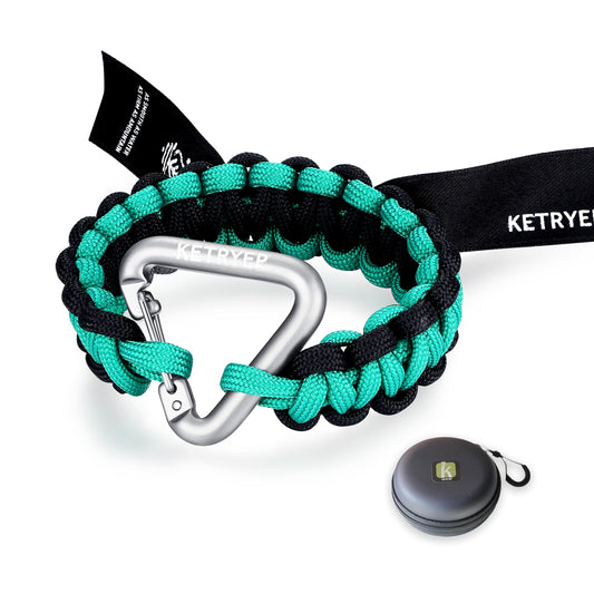 ketryep Braided Rope Bracelets for Men and Women, Colorful Knot Bracelet for Mens Braided Bracelets Gifts Summer Beach Jewelry (2-Green.Track)
