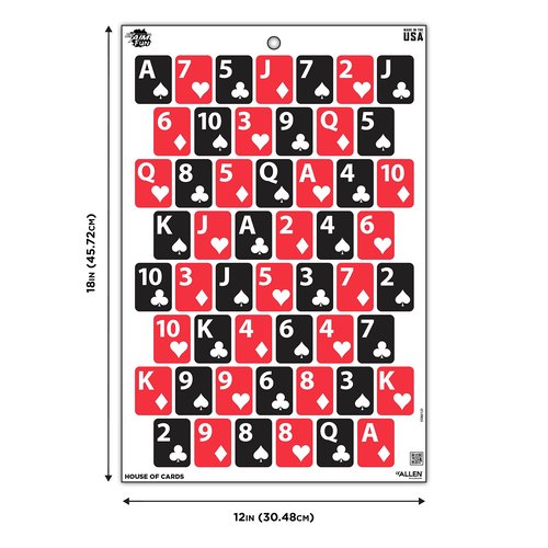 Allen Company EZ Aim Fun Get The Game On Paper Shooting Targets, 12" W x 18" H, 8-Pack, Multi