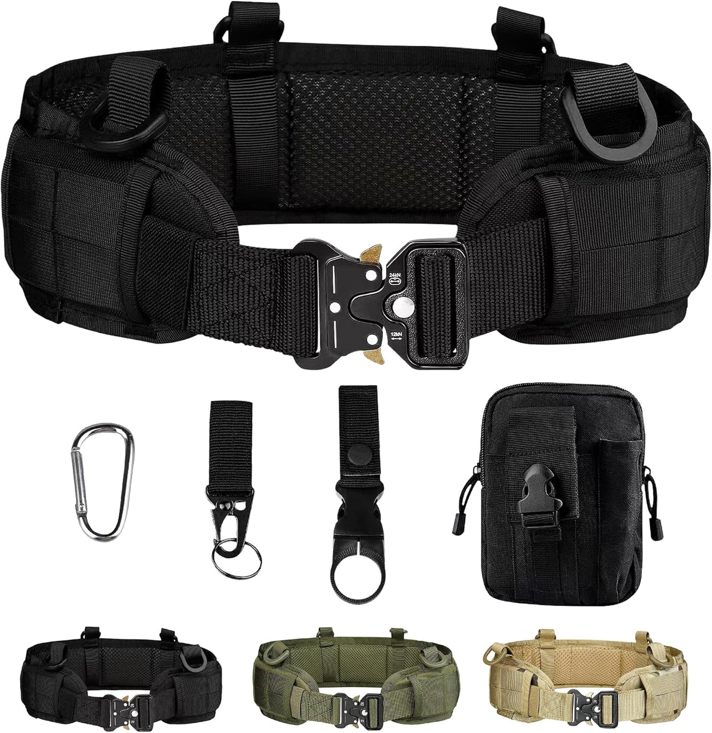 Tactical Molle Battle Belt | Outdoor Hunting Belt with Pouches | Durable Design