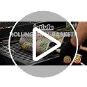 Outdoor Grill Basket with Removable Wooden Handle - Camping & Barbecue Accessory