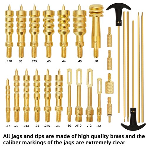 BESTNULE Upgrade Brass Universal Gun Cleaning Kit for Rifles, Pistols,Handguns, Shotguns, Gun Cleaning Kits for All Guns, Gun Cleaning Supplies with Brass Rods and Portable Case
