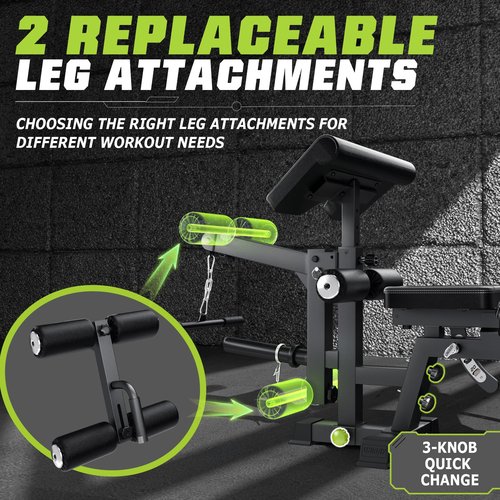 UNIRAY Weight Bench, Workout Bench for Home Gym with 1200 LBS Capacity, Adjustable Weight Bench with Heavy Duty Leg Extension and Preacher Pad, Gym Bench Incline Flat Decline for Bench Press Full Body Strength Training
