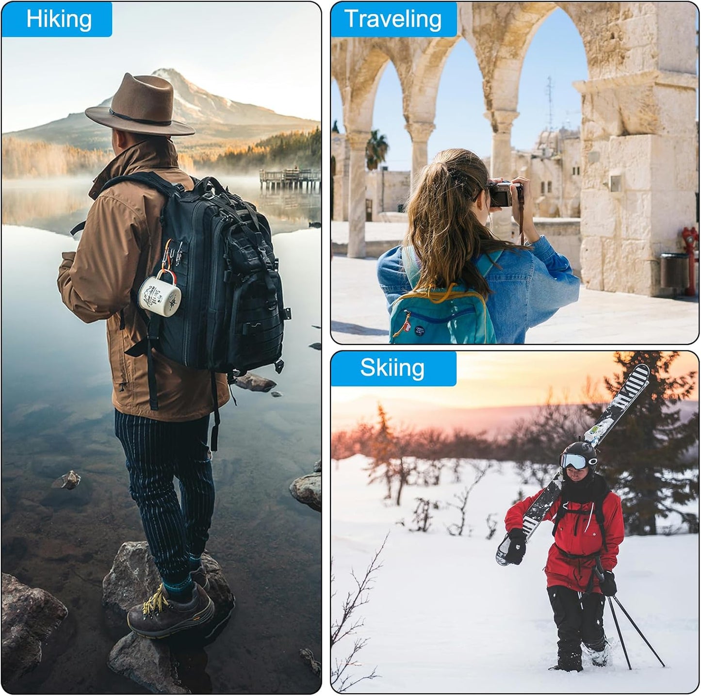 PATIKIL Water Bottle Lanyard | Shoulder Strap Holder for Hiking & Outdoors
