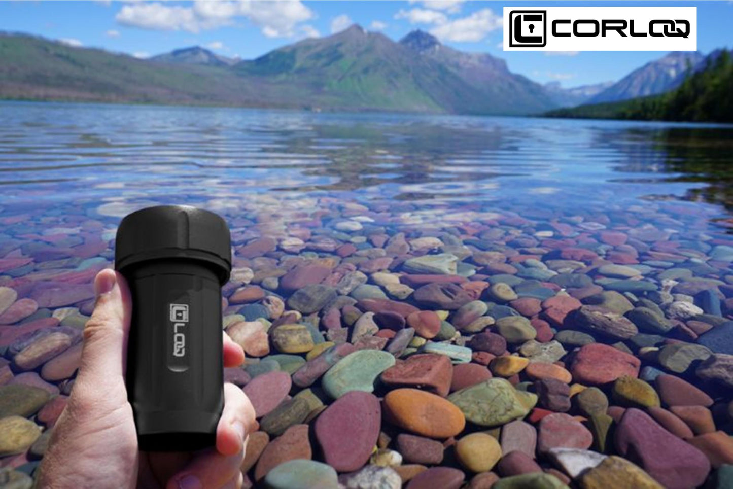 Corloq EDC120 Rugged Waterproof EDC Survival Bug Out Storage Container, Zytel, Black Body, Black Cap
