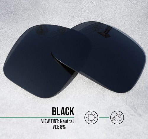 Well-aimed Replacement Lenses Compatible with Bolle Vigilante 10263 Sunglass - Black Polarized