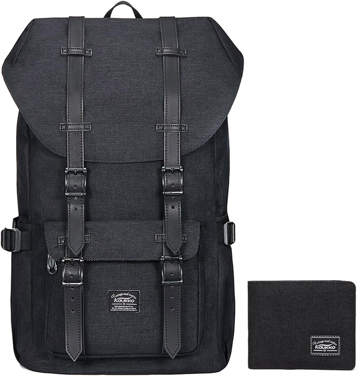 KAUKKO Backpack, (Black (E5-3), 45 x 27 x 17cm (HxBxT)