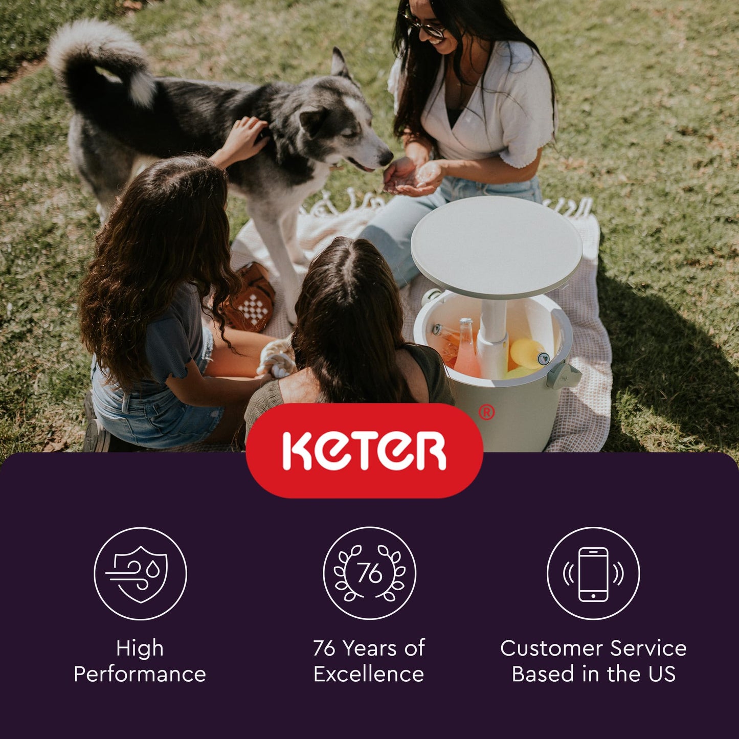 Keter Go Bar 4.2 Gallon Portable Beer and Wine Cooler with Handle and Pop Up Outdoor Table Perfect for Your Patio, Picnic, and Beach Accessories, Green