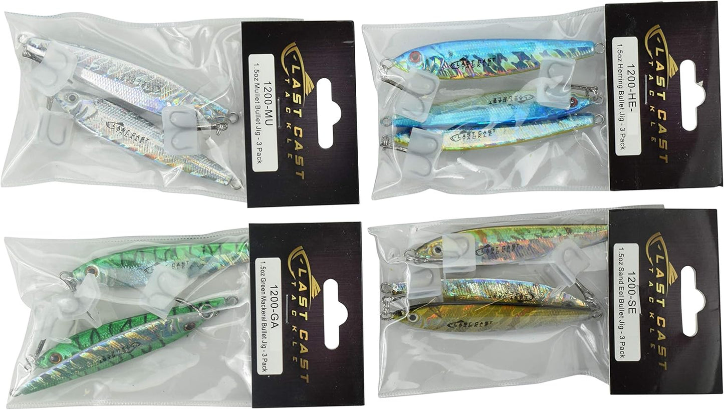 1.5oz-2.5oz Bullet Jig - 3 Pack - 4 Colors & 3 Weights to Choose from