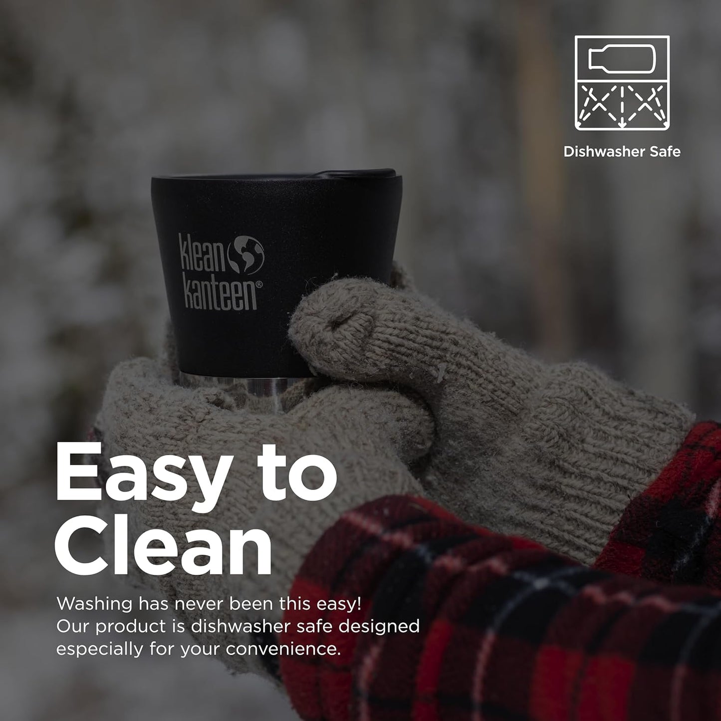 Klean Kanteen Tumbler Lid - Dishwasher-Safe, BPA-Free Lid for Tumblers - Premium Lid Replacement - Black