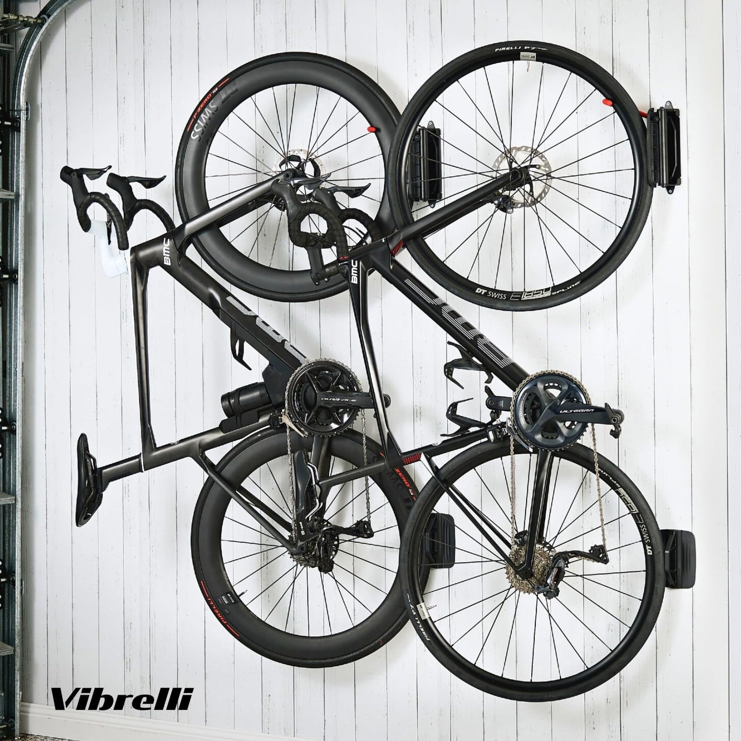 Vibrelli Vertical Swivel Wall Bike Rack - MTB, Road, eBike Bike Hanger and Hooks