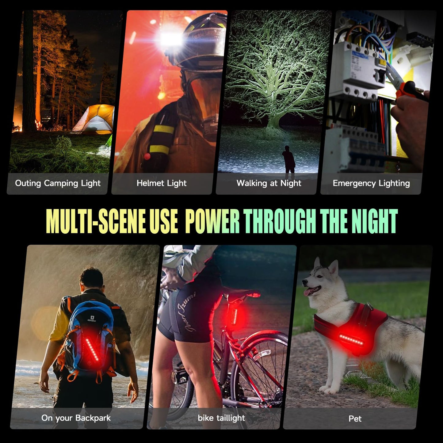 2025 New Super Bright High Lumens Bike Lights for Night Riding,6LED 360°Rotatable Bike Headlight,Bicycle Light-10 Modes,Long Runtime, Upgrade Waterproof USB Rechargeable Bike Light,with Taillights