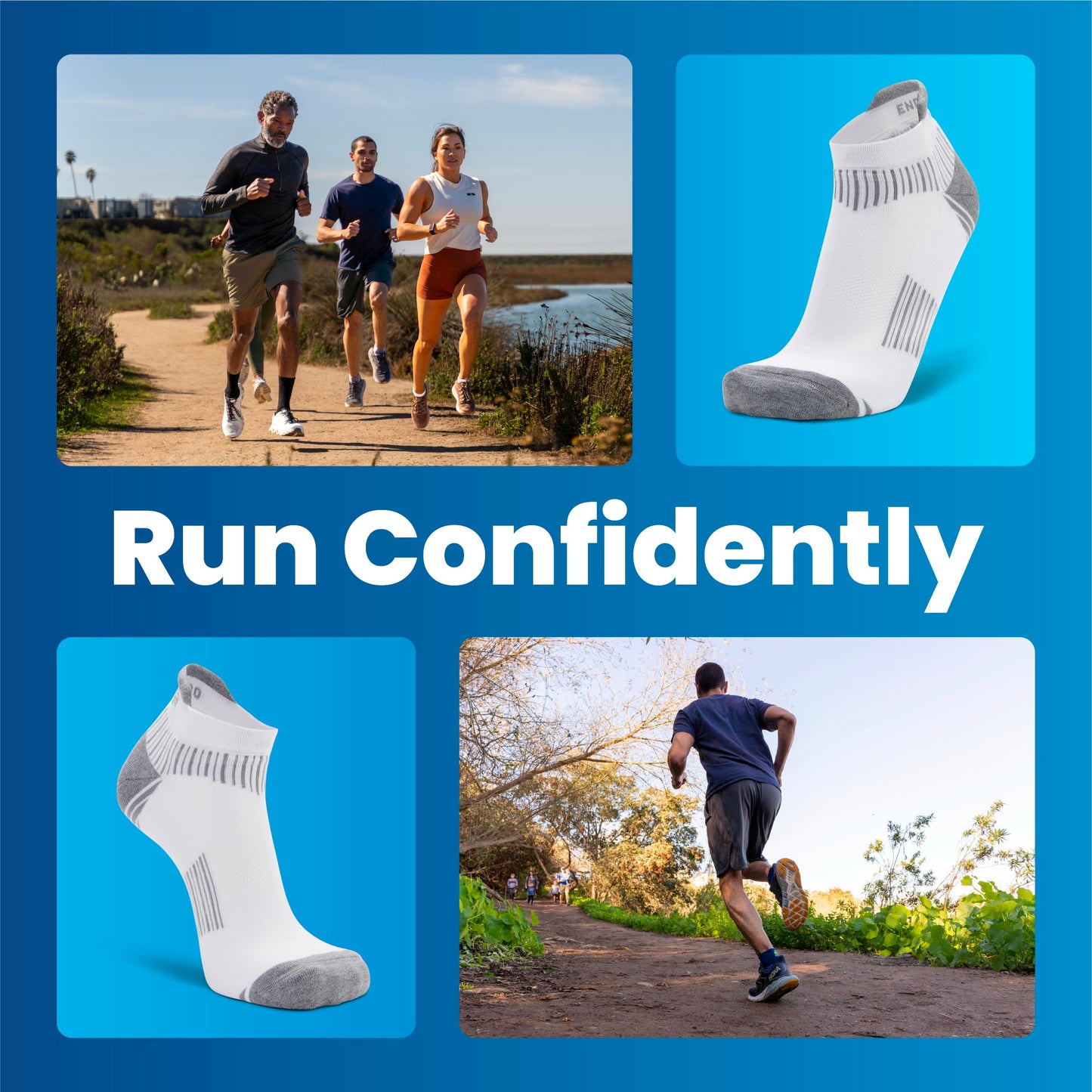 Balega Enduro Arch Support Performance Quarter Athletic Running Socks for Men and Women (1 Pair), Legion Blue, Medium