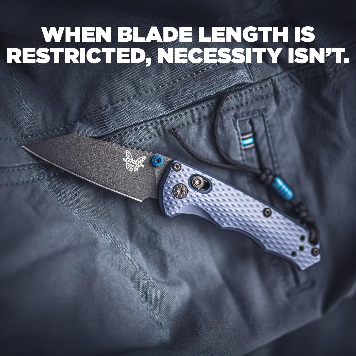 Benchmade - Full Immunity 290 Tactical Knife with Crater Blue Aluminum Handle (290BK)