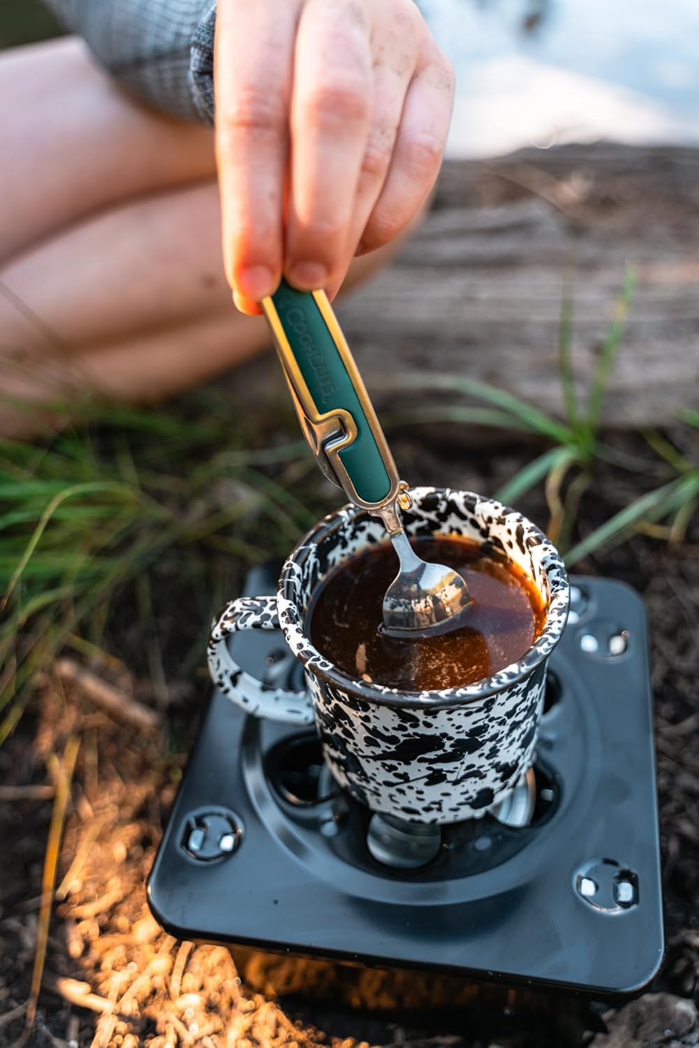 Coghlan's Stainless Steel Cutlery Set – 3-Piece Flatware with Fork, Knife, Spoon, and Convenient Storage Ring for Camping, Hiking, and Outdoor Adventures, Durable Tableware