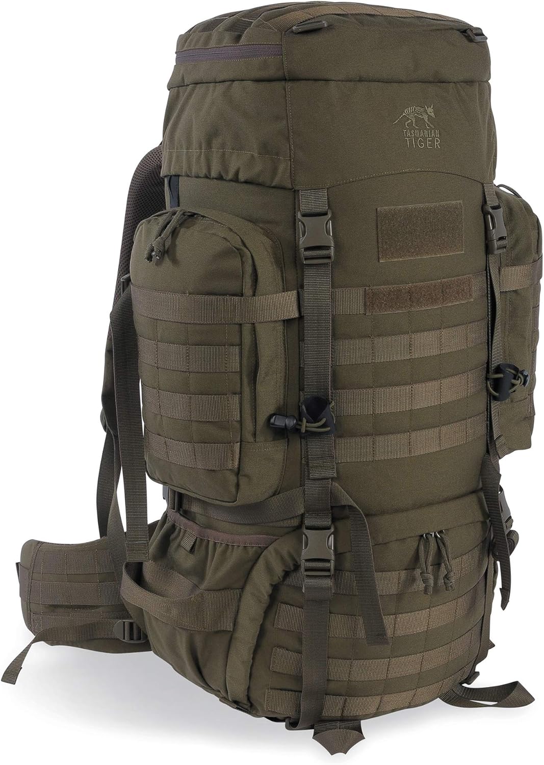 Tasmanian Tiger Raid Tactical Backpack MKIII - 52-Liter V2 Plus Carrying System with MOLLE System and Detachable Hip Strap, Black - 52 Liter