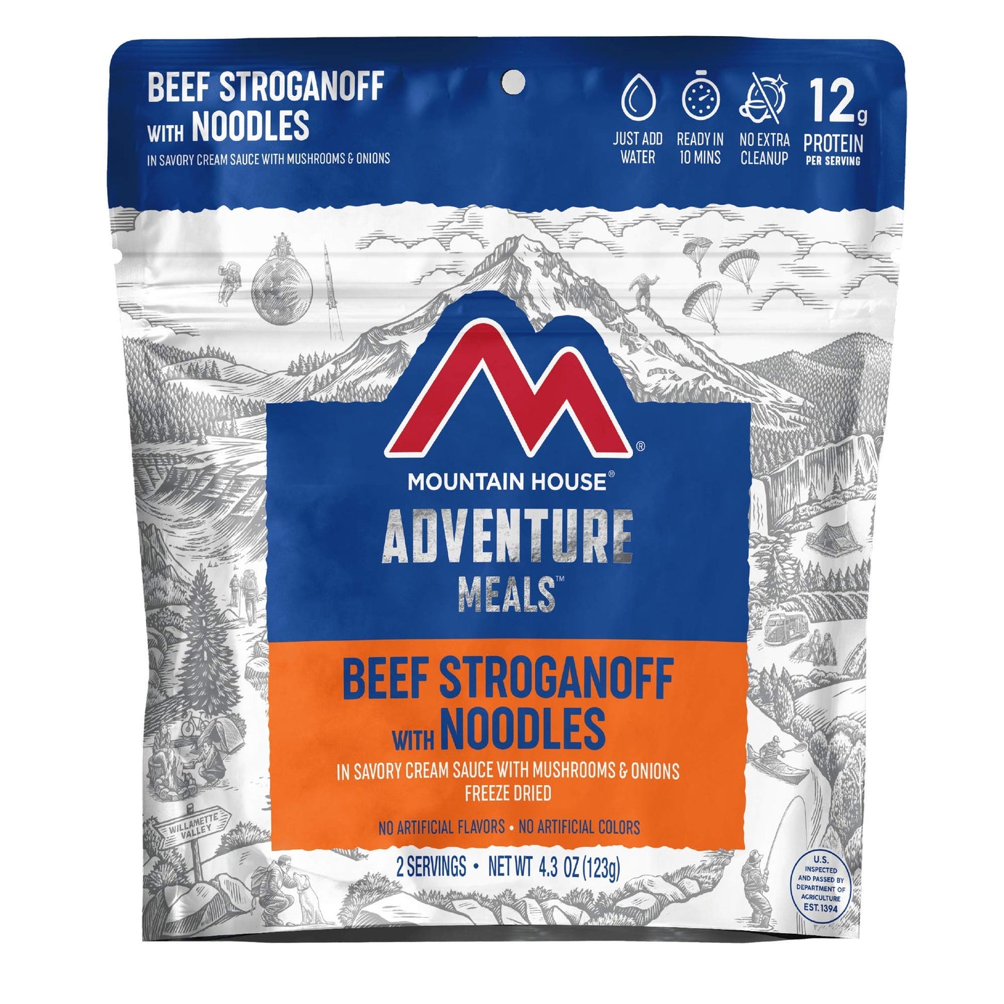 Mountain House Beef Stroganoff with Noodles (6-Pack) and Chili Mac with Beef (6-Pack) | Freeze Dried Backpacking & Camping Food