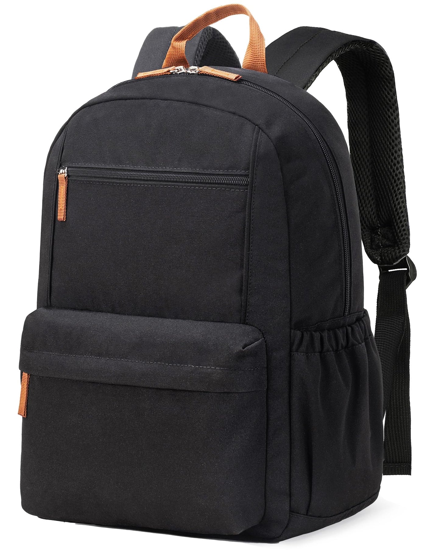 Vorspack Backpack for Men and Women - Lightweight Backpack Classical Basic Bookbag with Multi-pockets Casual Daypack for College Workplace Travel - Black