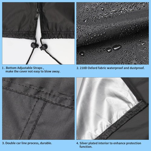 Iptienda Treadmill Cover, Folding Treadmill Covers Waterproof for Foldable Running Machine Indoor Outdoor, 46"L x 35"W x 71"H