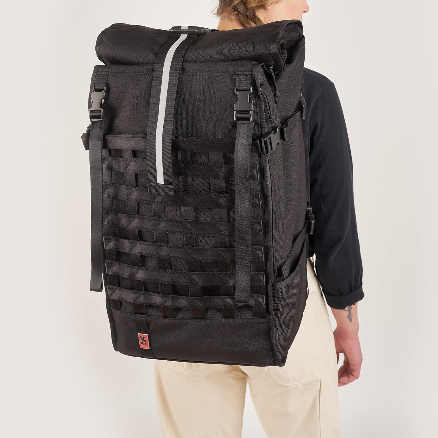 Chrome Industries Pro Barrage Waterproof Roll-Top Satchel Backpack Black Black