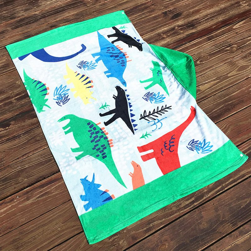 Bavilk Kids Bath Towels, Kids Towel Girls Boys Hooded Beach,Bathroom,Pool Swim Towels 30 × 50 INCH Large Size Ultra Absorbent Cute Cartoon Animal Full Vitality 100% Cotton Wearable Wrap for Child