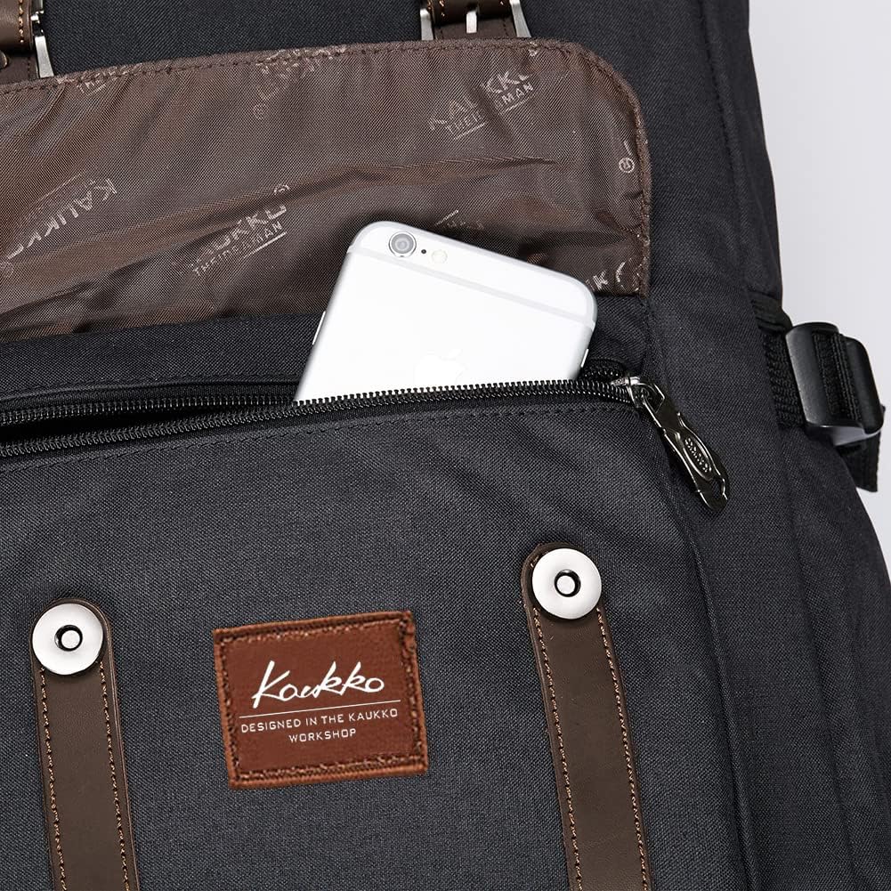KAUKKO Backpack, (Black (E5-3), 45 x 27 x 17cm (HxBxT)