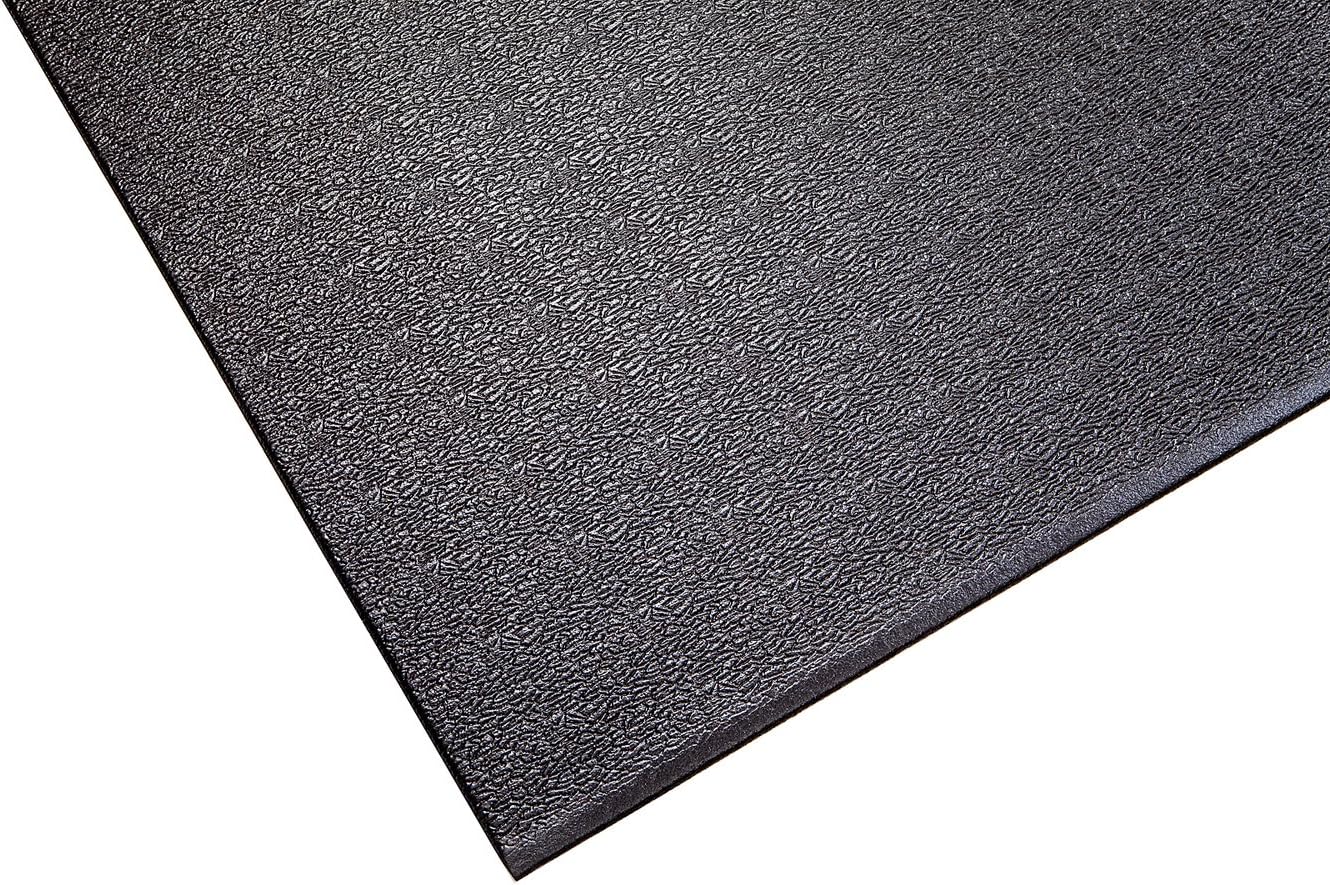 SuperMats High Density Commercial Grade Solid Equipment Mat 40GS Made in U.S.A. for Cardio Equipment Recumbent Bikes and General Floor Mat Needs (60 in x 30 in x 0.125 in) , Black