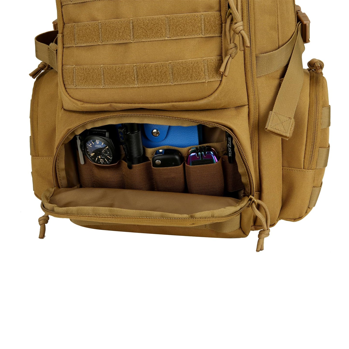 30L Military Tactical Backpack for Men 3 day Assault Pack Molle Backpack Tactical Hiking Rucksack (Khaki)