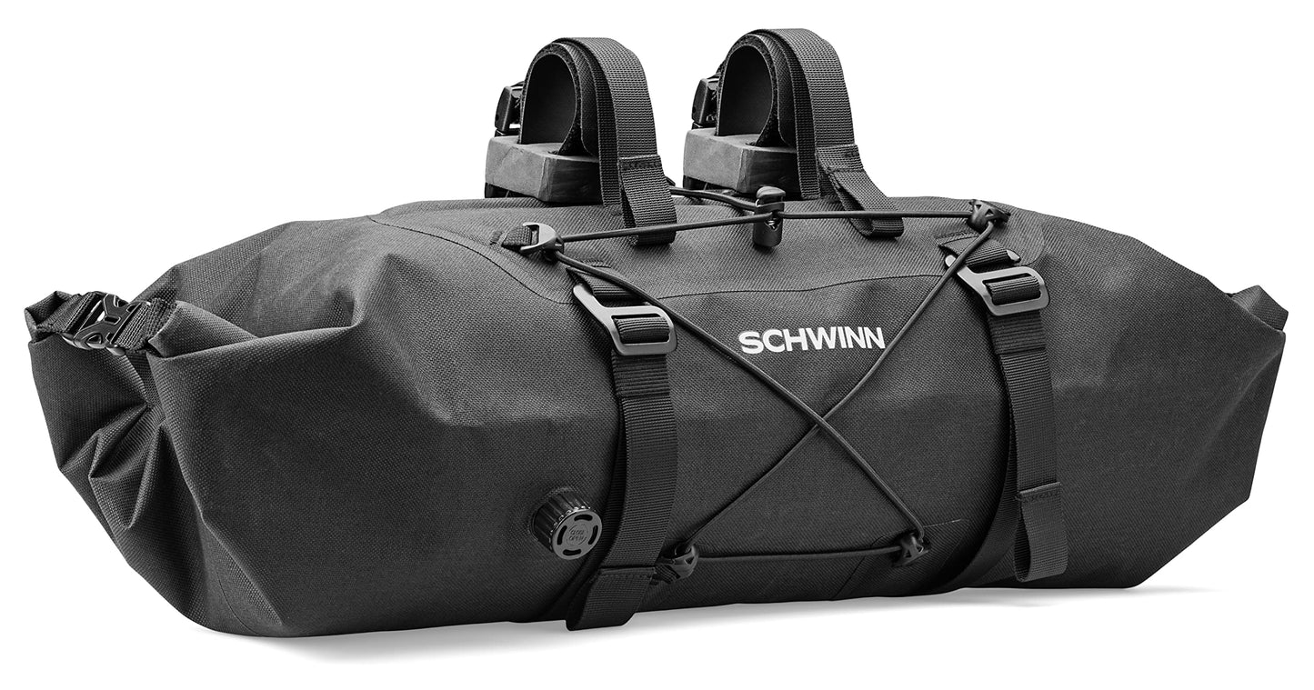 Schwinn Explorer Bike Bag, 9 Liter Handlebar Pouch, Tool Free Attachment, Waterproof, Bicycle Storage Accessories
