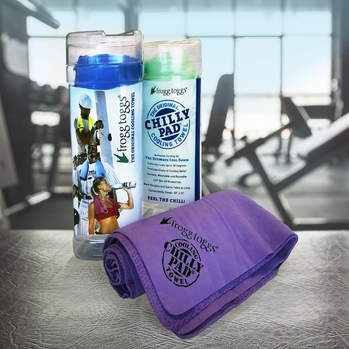 Chilly Pad Cooling Towel | Instant & Reusable | Sports Neck Towel 33x13 - Sky Blue