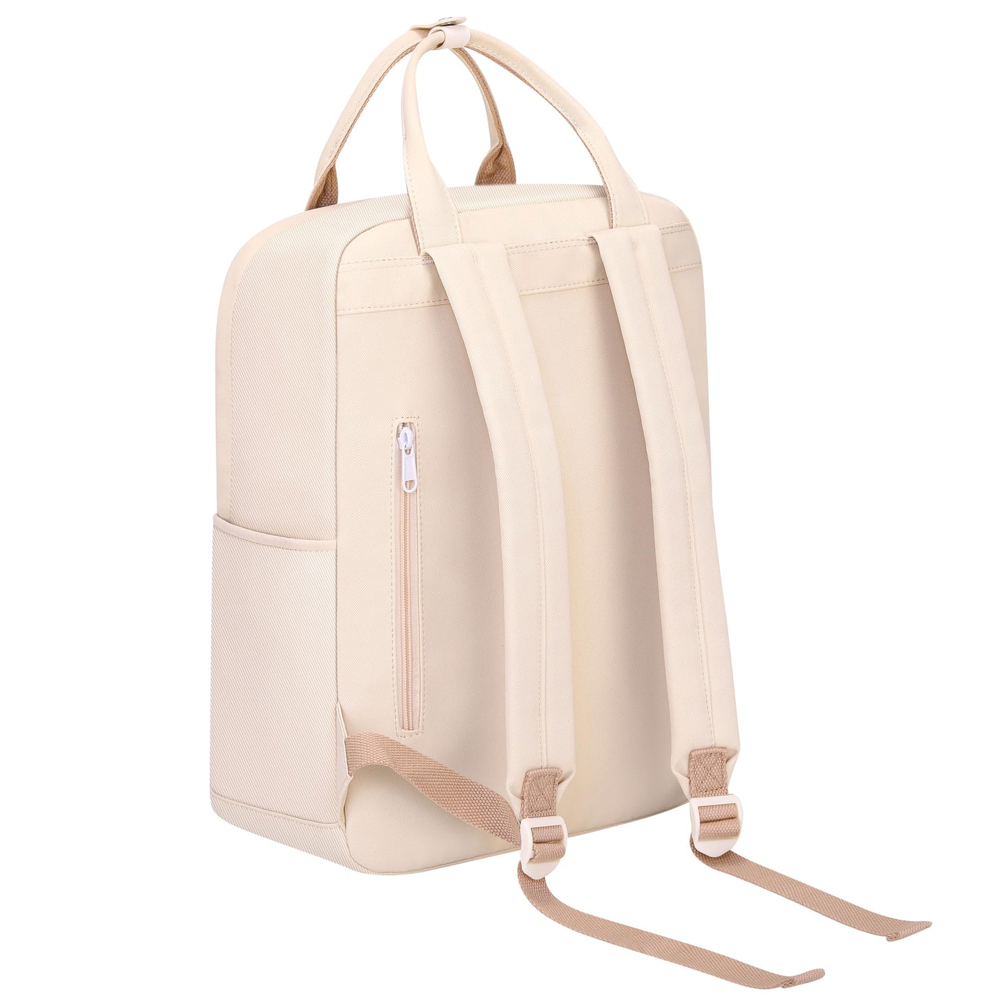 FABLUNE Backpack Casual Cute Lightweight Daypack Water Resistant College Kawaii Backpack for Teen Girls(BP23ST1-white)