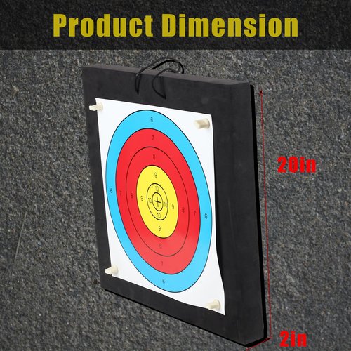 FENJANER Archery Target - 20'' Foam Targets for Backyard, Bow & Arrow Target with Rope for Recurve Bow Longbow or Compound Bow Shooting Practice