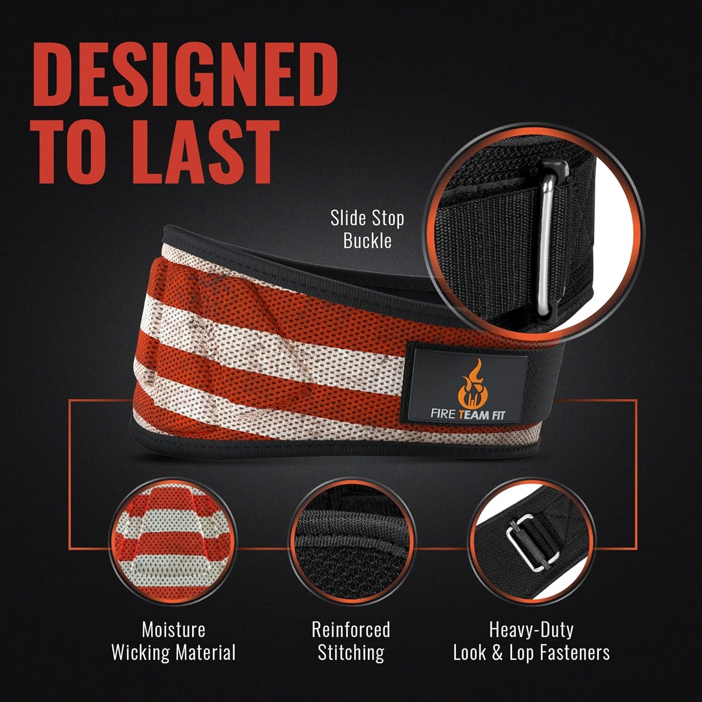 Weight Lifting Belt for Men and Women, 6 Inch, Bodybuilding & Fitness Back Support for Cross Training Workout, Squats, Lunges