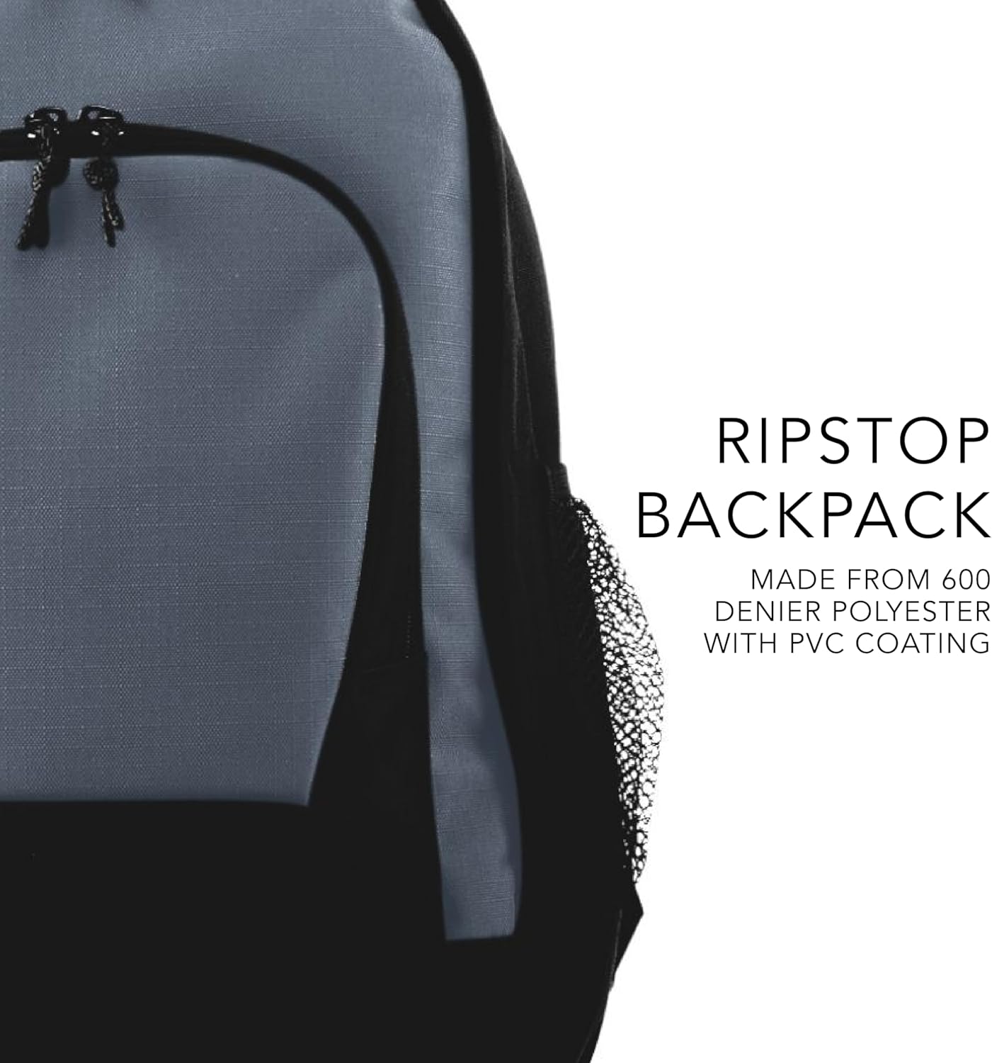 Augusta Sportswear Ripstop Backpack, One Size, Black/Black