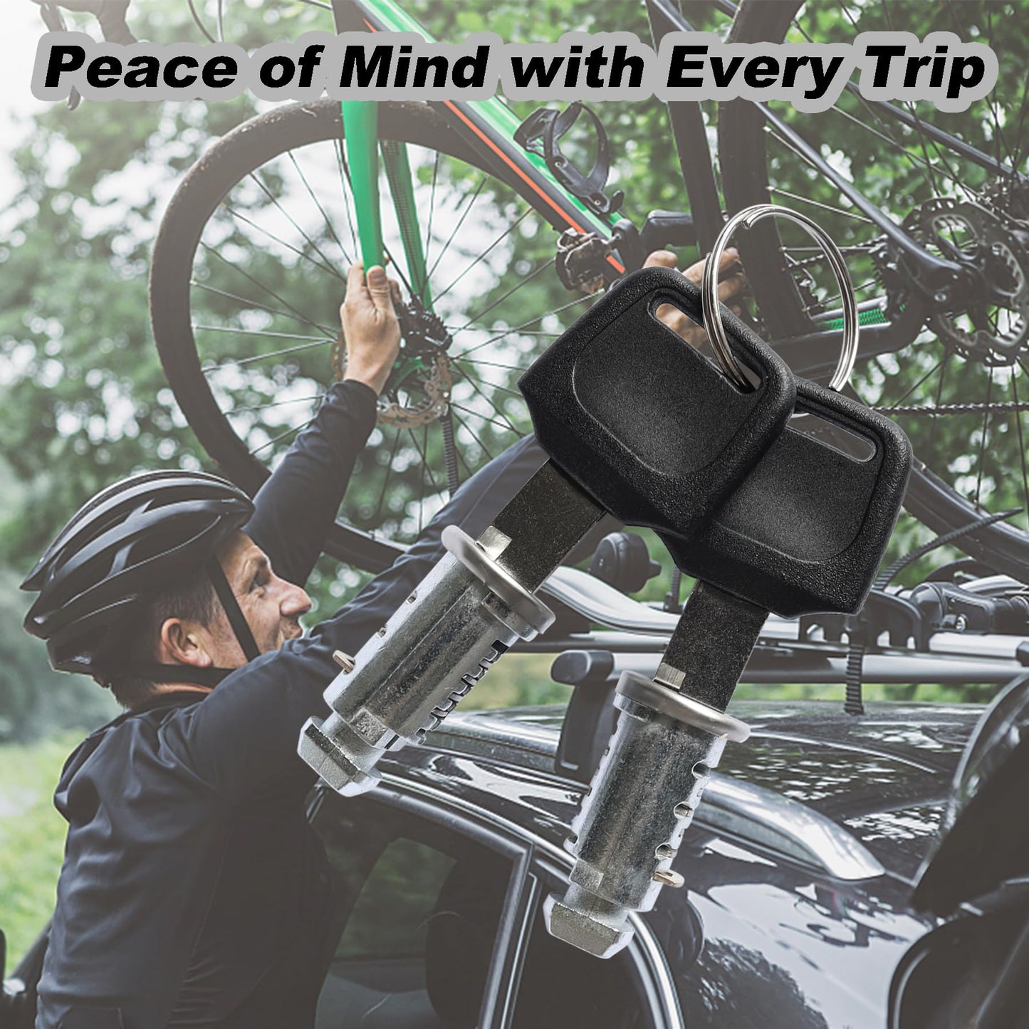 2 Pack Lock Cores, Replacement for Thule Rack Core, Key Cylinder for Thule Roof Racks