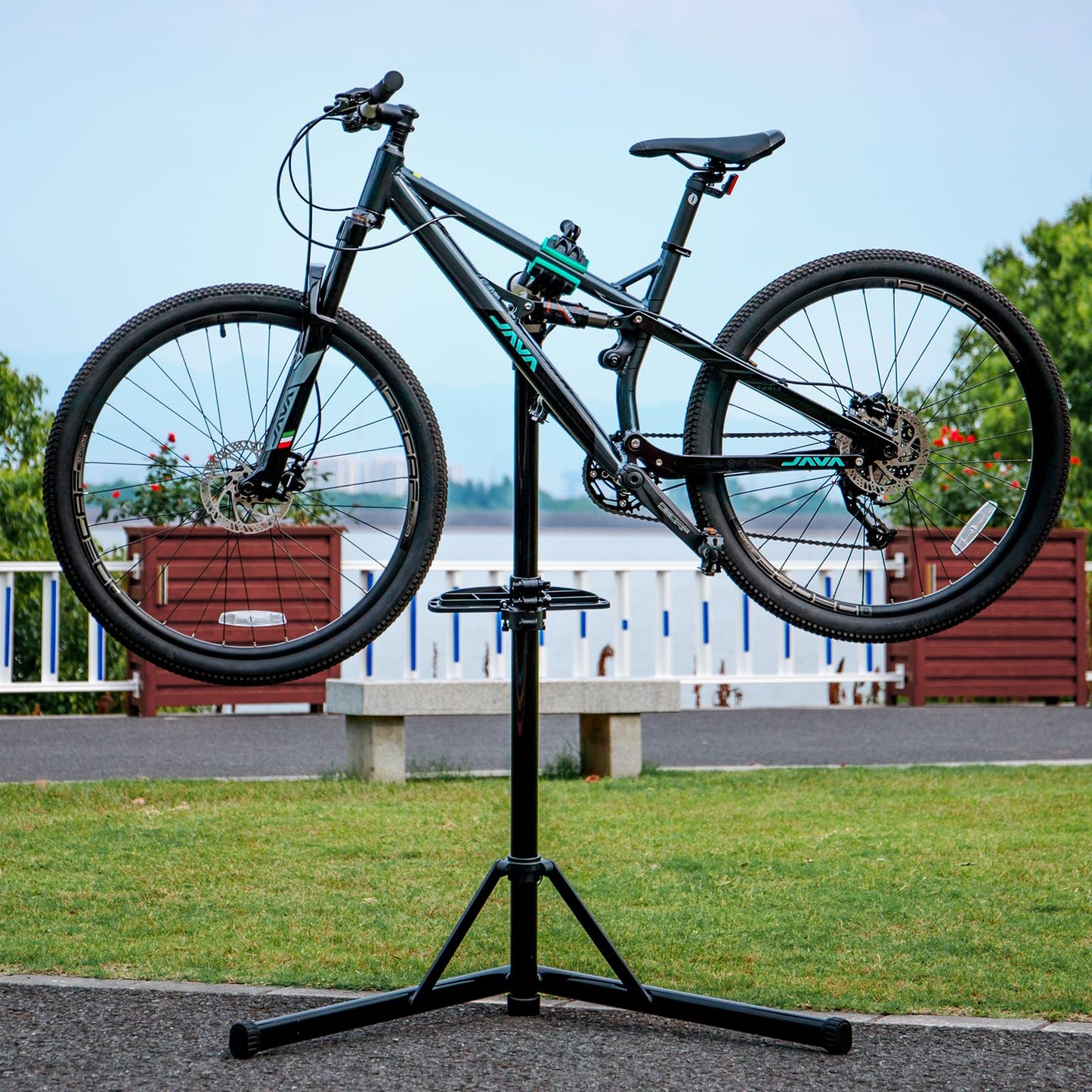 cyclists Bike Repair Stand(Max Load 110lbs)- Bike Stand for Workstand Maintenance - E Bike Repair Stand Bicycle Shop Home Mechanics for Mountain Bike and Road Bike