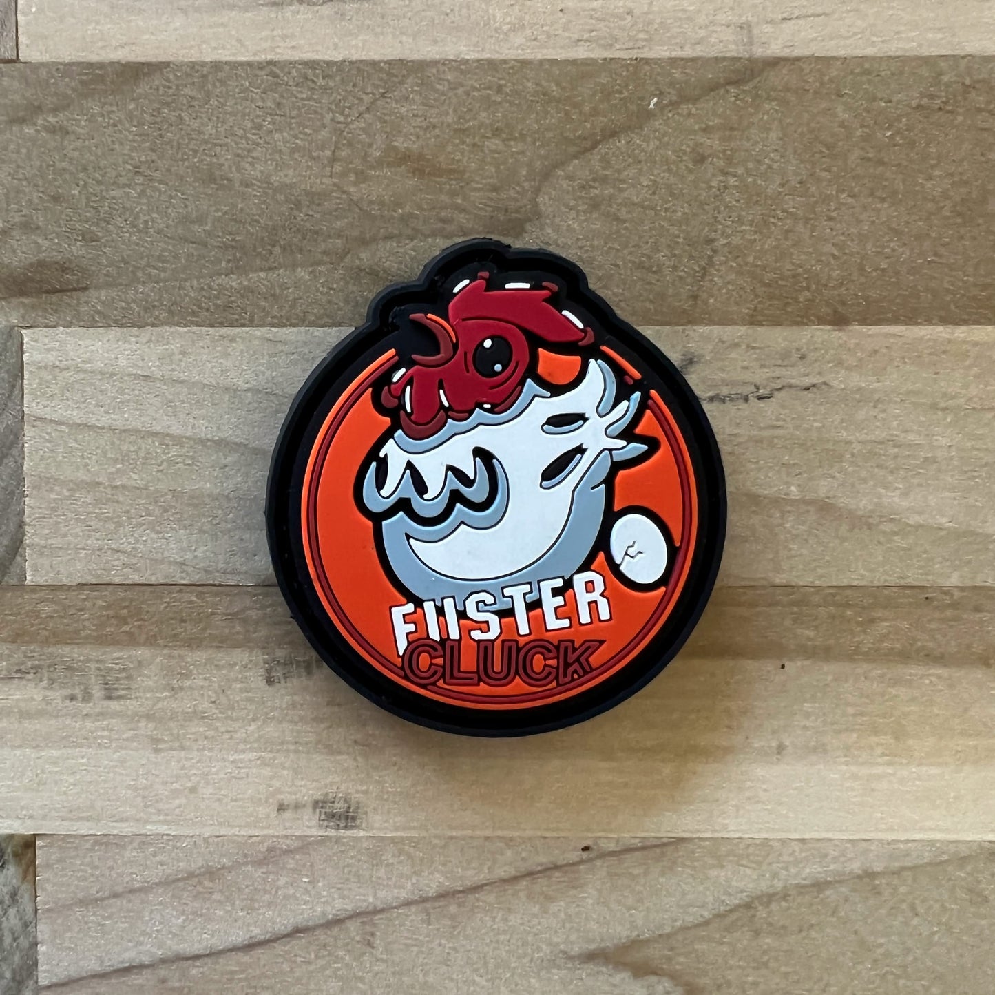 Fuster Cluck - Funny PVC Morale Patch | Hook & Loop Backing