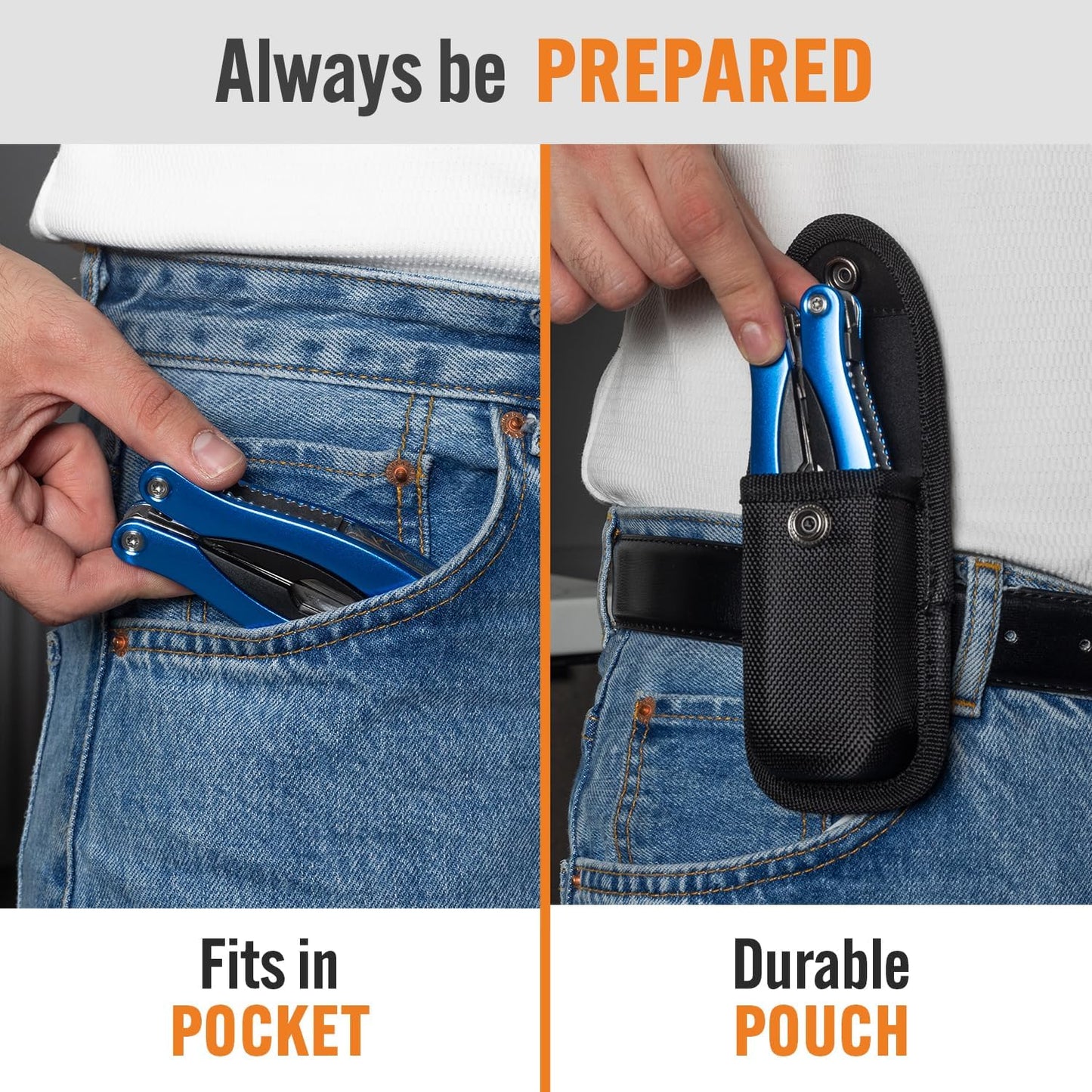 Multitool 15-in-1 with Safety-Locking, Stainless Steel Multi Tool Pliers, Functional Pocket Knife (EDC) for Outdoors, Camping, Hiking, Fishing, Simple Repir, Gift for Father, Husband Brother Boyfriend