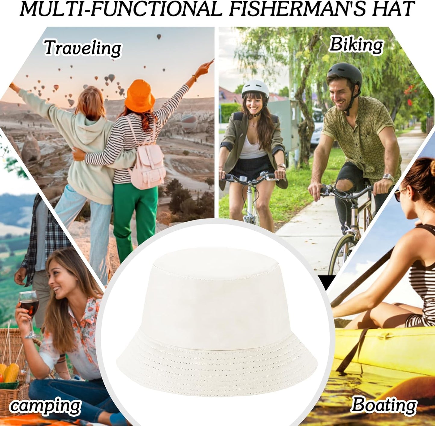 Reversible Cotton Sun Hat for Women | Summer Travel & Beach Fishing Cap