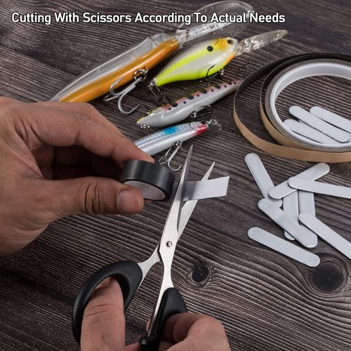 Alwonder Adhesive Weights Strips Paddles for Fishing Lures Add Weight Lead Tape Strips Roll to Suspending Crankbaits Fishing Adhesive Sinkers Stick Weights for Hardbait Jerkbaits Topwater Lures 0.47in