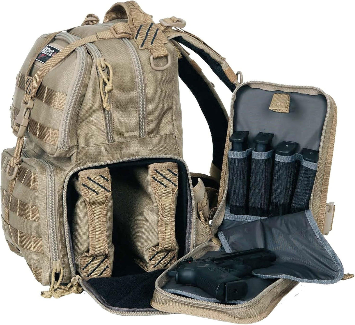 G.P.S. Tactical Range Backpack, Black, Large