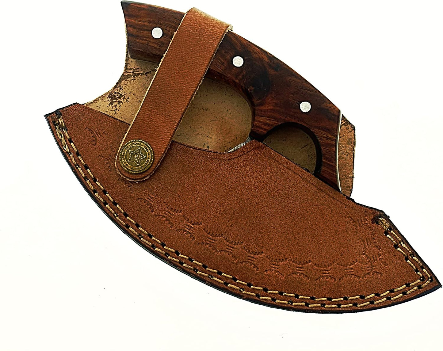 TTC-111 Custom Handmade Ulu kitchen Knife -Wood Handle (TTC-111)