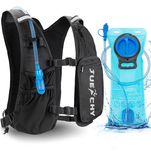 Jueachy Running Vest Lightweight for Men: Hydration Backpack with 2L Water Bladder - Waterproof Phone Pouch for Hiking