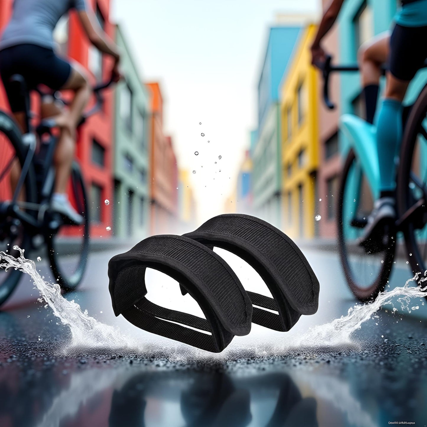2Pcs Black Beam Strap Pedal Straps Cycling Bike Foot Pedal Straps Toe Clips Straps Tape Cycling Parts and Components for Fixed Gear Bike,Sports and Outdoors