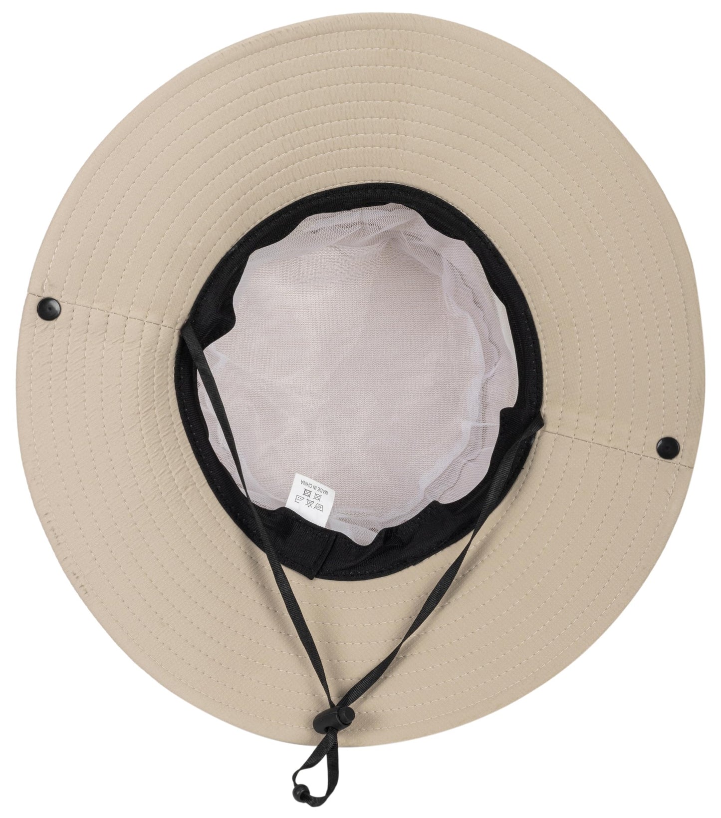 Kids Sun Hat with UV Protection Beach Bucket for Boys & Girls Wide Brim Safari Boonie Cap for Summer Outdoor Dark Beige